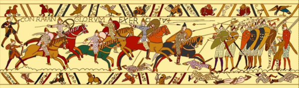Wandkleed Bayeux - Hastings Battle - 45 x 151 cm