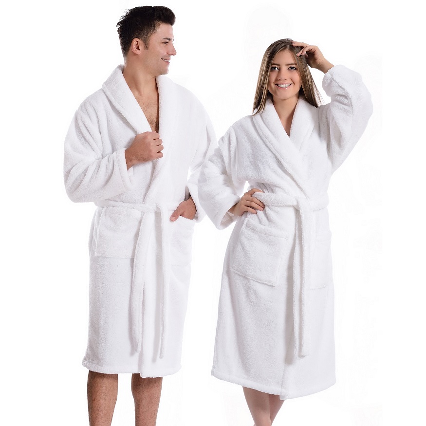geleidelijk Kelder vlam Bamboe Sauna Badjas - Wit - maat L / XL - badstof badjas - ochtendjas -  duster - kamerjas - dames / heren / unisex • Quality Home Shopping