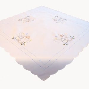 Tafelkleed - Pasen - Paashaas met ei - Vierkant 85 cm