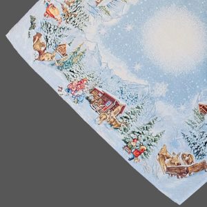 Tafelkleed - Gobelinstof - Kerst - Kerstdorp - 95 x 95 cm