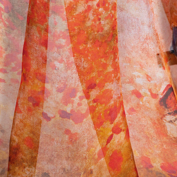 Sjaal - Poppy Field - Claude Monet - 100% pure zijde - 180 x 52 cm