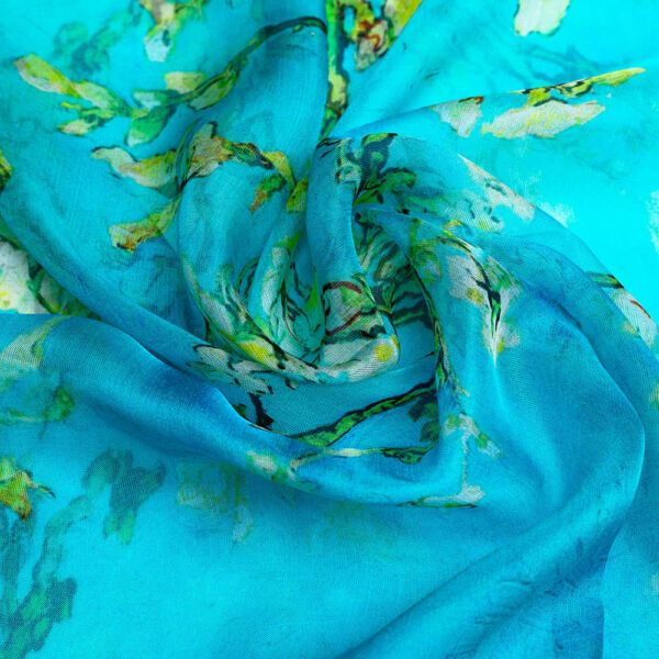 Sjaal - Almond Blossom - Amandel Bloesem - Vincent van Gogh - 100% pure zijde - 180 x 52 cm