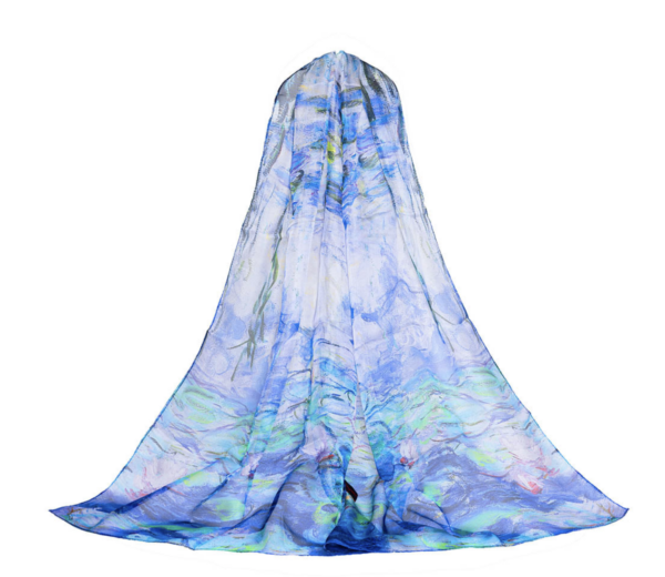 Sjaal - Water Lelie - Waterlily - Claude Monet - 100% pure zijde - 180 x 52 cm