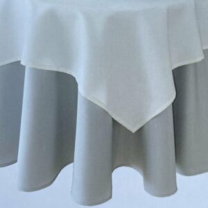 Tafelkleed - Onderkleed - Tafellaken - 135 cm rond - Licht grijs