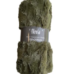 Plaid Nova - Winter groen - Fleece plaid - 150x200 cm
