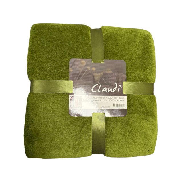 Plaid Claudi -Pesto groen - 150 x 200 cm