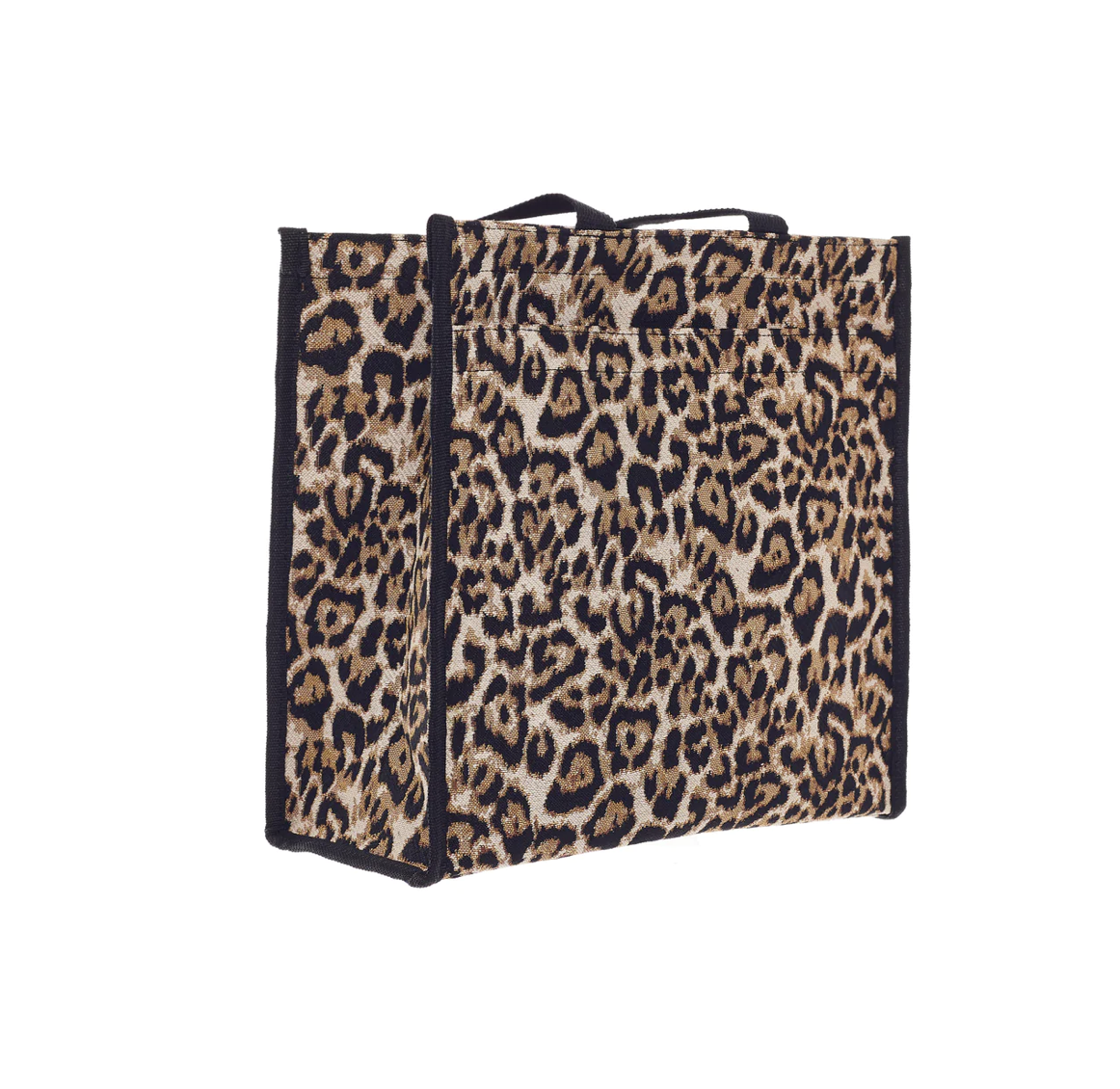 Cityshopper – Schoudertas – luxe gobelinstof – Leopard – Luipaard – Bruine vlekken